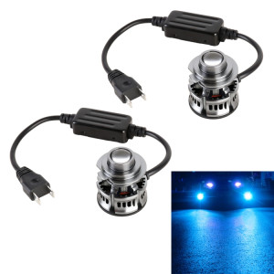 1 paire H7 27W / DC12V Car phare LED en alliage en aluminium (lumière bleue) SH72BL1815-20