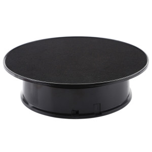 20cm 360 degrés Tourne-disque électrique rotatif présentoir photographie accessoires de prise de vue vidéo plateau tournant, charge 1,5 kg, alimenté par batterie et USB (noir) SH871B647-20