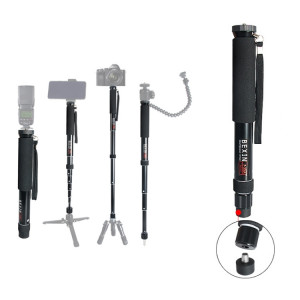 BEXIN P308A Support de monopode en alliage d'aluminium pour appareil photo reflex numérique portable de voyage (noir) SB209B926-20