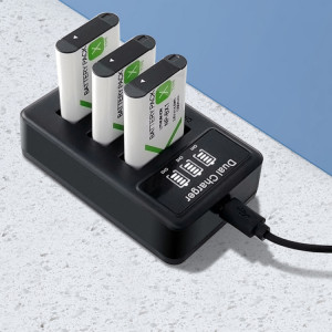 Pour Sony NP-BX1 LCD Display Triple Chargeur USB avec câble USB (noir) SH275B697-20