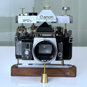 Accessoires de salle de modèle de faux appareil photo factice non fonctionnel Afficher le modèle de caméra de studio photo pour Canon (café) SH372C1924-20