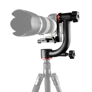 Tête de trépied gimbal horizontale de fibre de carbone Yelangu A202 à 360 degrés Fibre de carbone pour caméras DV et SLR (Noir) SY434B161-20