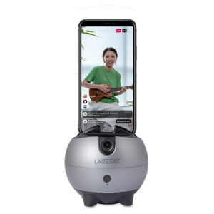 Lauzeke LA8 Smart Robot Cameraman 360 degrés Support de téléphone de suivi automatique (gris) SH468H593-20