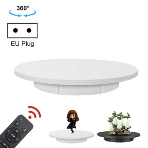 Présentoir rotatif électrique de 42 cm pour accessoires de prise de vue vidéo, charge : 100 kg, alimentation enfichable, (blanc) SH499W750-20