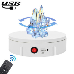 Support d'affichage rotatif de charge USB de 22 cm pour accessoires de prise de vue vidéo, charge : 10 kg, pas de batterie (blanc) SH980W1699-20