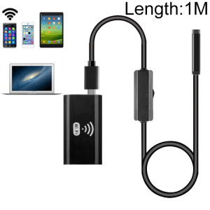 Endoscope de téléphone portable F99 HD, endoscope de tuyau étanche de 8 mm, version Wifi, câble, longueur: 1 m (noir) SH116B1600-20