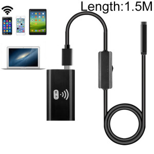 Endoscope de téléphone portable F99 HD, endoscope de tuyau étanche de 8 mm, version Wifi, câble, longueur: 1,5 m (noir) SH117B1663-20