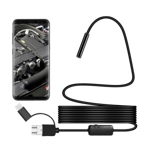 Y101 8 mm tête en spirale caméra d'inspection d'endoscope numérique étanche 3 en 1, longueur: câble flexible de 3,5 m (noir) SH453B585-20