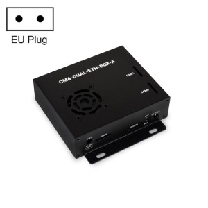 WAVESHARE DUAL GIGABIT Ethernet Mini-Ordinateur avec caisse en métal et ventilateur de refroidissement pour la framboise PI CM4 () SW77EU1951-20