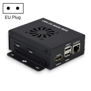 WAVESHARE MINI IO Board Lite Ver Mini-Ordinateur Boîte de base avec caisse en métal et ventilateur de refroidissement pour la framboise PI CM4 () SW83EU1515-20