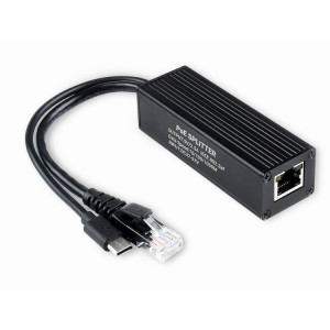 Étui en métal Waveeshare Gigabit Poe Splitter, 5V 2.5A Type-C Out SW0216565-20