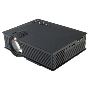 Projecteur LED numérique HD 800 x 480 avec commande à distance UC46 1200, télécommande USB, support USB / SD / VGA / HDMI (noir) SH028B1679-20