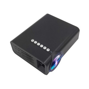 YG520 Projecteur LCD HD 1800 Lumens, Haut-parleur intégré, Disque Can Read U, Disque dur portable, Carte SD, DVD de connexion AV, Décodeur. (Noir) SH043B1975-20