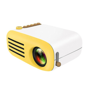 YG200 Mini projecteur de poche LED portable AV SD HDMI vidéo de jeu de cinéma maison projecteur vidéo (jaune et blanc) SH18YW79-20