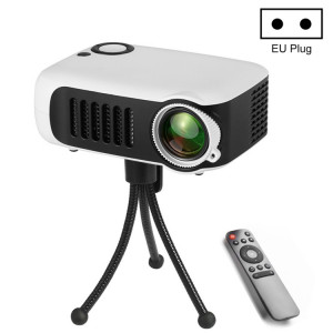 A2000 Portable Projecteur 800 Lumen LCD Home Theatre Video Projecteur, support 1080p, plug (blanc) SH144W1650-20