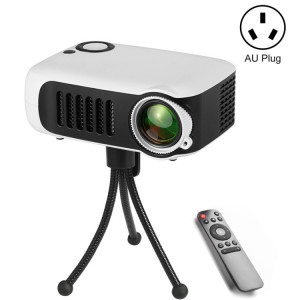 A2000 Portable Projecteur 800 Lumen LCD Home Theatre Video Projecteur, Support 1080p, AU Plug (White) SH150W11-20