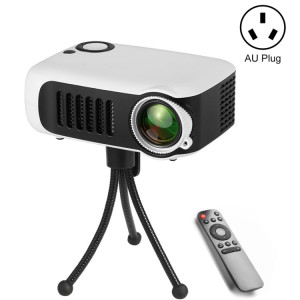 A2000 Portable Projecteur 800 Lumen LCD Home Theatre Video Projecteur, Support 1080p, AU Plug (White) SH150W663-20