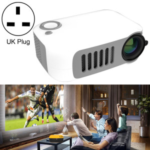 A2000 1080P Mini projecteur portable intelligent pour enfants, prise britannique (blanc gris) SH8UKW1144-20