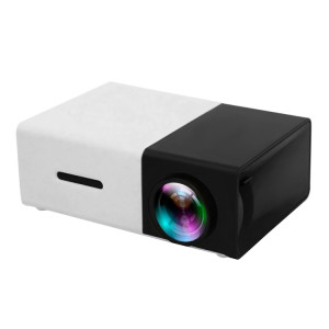 YG300 400LM Mini projecteur LED de cinéma maison portable avec télécommande, prise en charge des interfaces HDMI, AV, SD, USB, (batterie au lithium 1300 mAh intégrée) (noir) SH554B1384-20