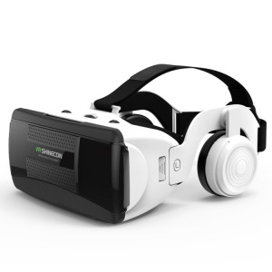 VR SHINECON G06EB lunettes vidéo 3D de réalité virtuelle adaptées aux Smartphone 4,7 pouces 6,1 pouces avec casque HiFi (blanc) SH041W375-20