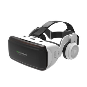 VR SHINECON G06E Lunettes vidéo 3D de réalité virtuelle adaptées aux smartphones 4,7 pouces 6,1 pouces avec casque (blanc) SH046W33-20