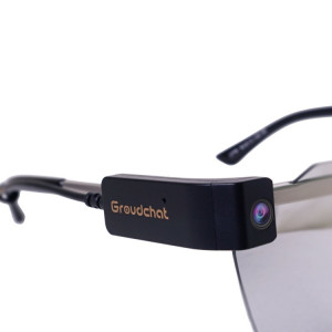 Groudchat jp1dv1 1080p HD Caméra intelligent Téléphone mobile USB Caméra en direct pour les cuisses de lunettes, l'absorption de son intégré et le microphone réducteur de bruit (noir) SH380A220-20