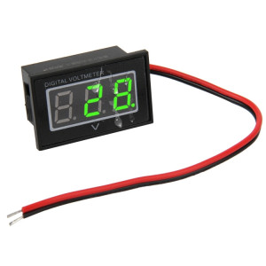 V40D Écran de lumière verte 2 fils mini-mètre de tension numérique étanche IPX4, tension de mesure: DC 2.5-30V SH002G713-20