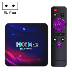 H96 Max V11 4K Smart TV BOX Android 11.0 Lecteur multimédia avec télécommande, RK3318 Quad-Core 64bit Cortex-A53, RAM : 4 Go, ROM : 32 Go, Prise en charge WiFi double bande, Bluetooth, Ethernet, SH54EU1366-20