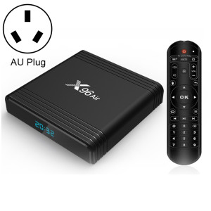 X96 Air 8K Smart TV BOX Android 9.0 Lecteur multimédia avec télécommande, Quad-core Amlogic S905X3, RAM : 2 Go, ROM : 16 Go, WiFi double bande, prise AU SH29AU909-20