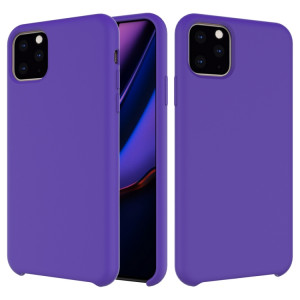 Coque antichoc en silicone liquide de couleur unie pour iPhone 11 Pro Max (Violet) SH303A1858-20