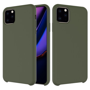 Coque antichoc en silicone liquide de couleur solide pour iPhone 11 Pro Max (Vert armée) SH303F674-20