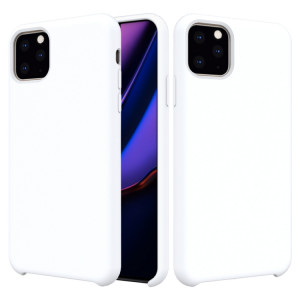 Coque antichoc en silicone liquide de couleur unie pour iPhone 11 Pro Max (Blanc) SH303I1263-20