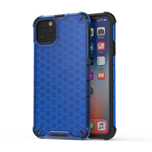 Coque antichoc en nid d'abeille PC + TPU pour iPhone 11 Pro Max (bleu) SH703C540-20