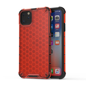 Coque antichoc en nid d'abeille PC + TPU pour iPhone 11 Pro Max (rouge) SH703D1958-20