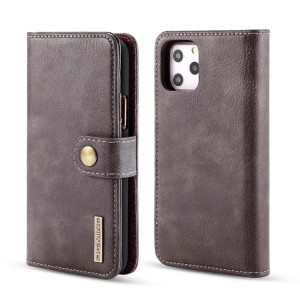 Etui en cuir DG.MING Crazy Horse Texture Flip détachable magnétique avec support et fentes pour cartes et portefeuille pour iPhone 11 Pro Max (Gris) SD802B1852-20