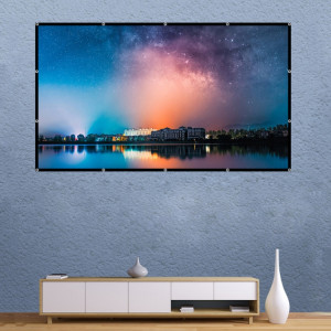 Rideau de film de projecteur en polyester de soie de lait pliable, taille : 120 pouces (16:9) zone de projection : 266 x 148 cm SH600990-20