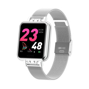 ZL13 1,22 pouces écran couleur IP67 montre intelligente étanche, moniteur de sommeil de soutien / moniteur de fréquence cardiaque / rappel de cycle menstruel (argent) SH901B670-20