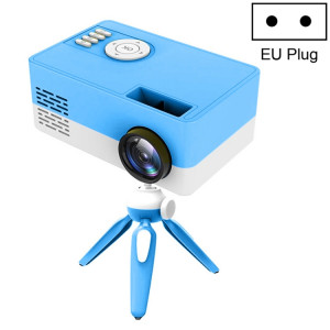 J15 1920 x 1080P HD Mini projecteur LED domestique avec support de montage sur trépied AV / HDMI x 1 / USB x1 / TF x 1, Type de prise: Prise UE (Bleu Blanc) SH101B1396-20