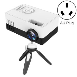 J15 1920 x 1080P HD Mini projecteur LED domestique avec support de montage sur trépied AV / HDMI x 1 / USB x1 / TF x 1, Type de prise: Prise AU (Noir Blanc) SH104A1175-20
