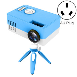 J15 1920 x 1080P HD Mini projecteur LED domestique avec support de montage sur trépied AV / HDMI x 1 / USB x1 / TF x 1, Type de prise: Prise AU (Bleu Blanc) SH104B1424-20