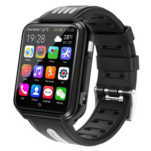 H1 1,54 pouce Screen Full-Fit Screen Dual Cameras Smart Phone Watch, Prise en charge de la carte SIM / Suivi GPS / Trajectoire en temps réel / Surveillance de la température (gris noir) SH201A701-20