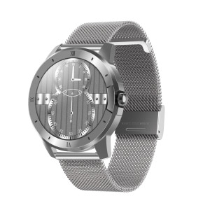 MX12 1.3 pouces IPS écran couleur IP68 montre intelligente étanche, prise en charge de la surveillance des appels / du sommeil / de la fréquence cardiaque Bluetooth, style: bracelet en acier (argent) SH601B579-20