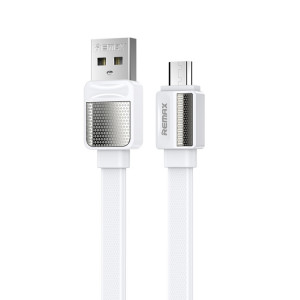 Remax RC-154m Câble de données de charge Micro USB Platinum Pro 2,4 A, longueur: 1 m (blanc) SR403B66-20
