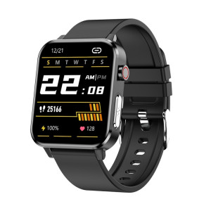 E86 1,7 pouce TFT Color Screen Smart Watch Smart Smart, Support Surveillance de l'oxygène sanguin / Surveillance de la température corporelle / Diagnostic médical de l'AI, Style: Bracelet TPU (Noir) SH101B41-20