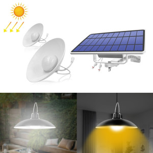 2 en 1 Lumière solaire Paysage Courtyard Couleur d'éclairage 32-LED lustre rétro, couleur de la lumière: lumière chaude (abat-jour blanc) SH102A1023-20