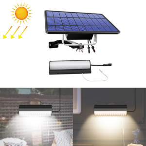 Pull-Switch 2 en 1 Lumière solaire Lampe solaire 60-LED Lampe murale de cour, couleur de la lumière: lumière chaude (coquille noire) SH102B853-20