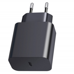 XY PD 25W Chargeur de voyage à port USB-C / TYPE-C pour les appareils Samsung Chargements rapides, Plug UE (Noir) SH301A902-20