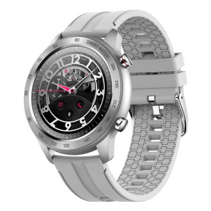 MX5 1,3 pouce IPS Screen IP68 Wather Watch Smart Watch, Support Bluetooth Call / Surveillance de la fréquence cardiaque / Surveillance du sommeil, Style: Bracelet en silicone (gris blanc) SH501A1944-20