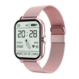 GT20 1.69 pouces TFT Screen Smart Watch Smart Watch, Contrôle de la musique Support / Bluetooth Call / Surveillance de la fréquence cardiaque / Surveillance de la pression artérielle, Style: Sangle d'acier (rose) SH302A1746-20