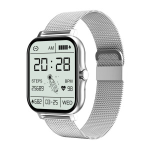 GT20 1.69 pouces TFT Screen Smart Watch Smart Watch, Contrôle de la musique Support / Bluetooth Call / Surveillance de la fréquence cardiaque / Surveillance de la tension artérielle, Style: Bracelet en acier (argent) SH302D561-20